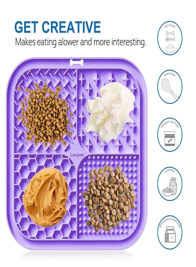 Veemok Mat for Dogs | Cats (2 Pack) - Slow Feeder Mat for Anxiety Relief Training - Calming Pet Mat for Bathing, Grooming, and Feeding Peanut Butter, Yogurt, Puree - Pet Supply Essentials - Image 3